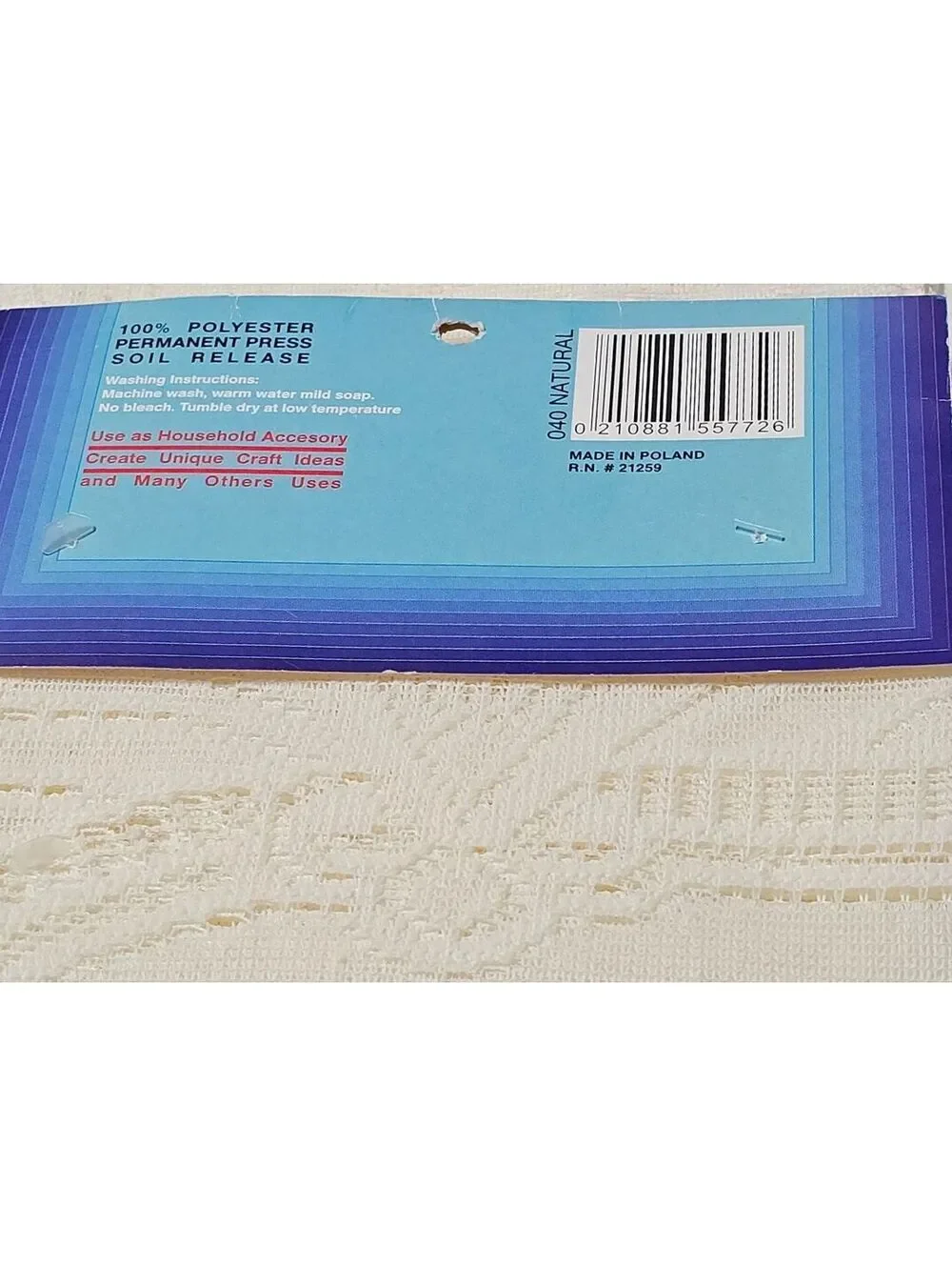 Concorde 3 Piece Scarf & Doily Set - 100% Polyester, Cream Color - NOS - Poland